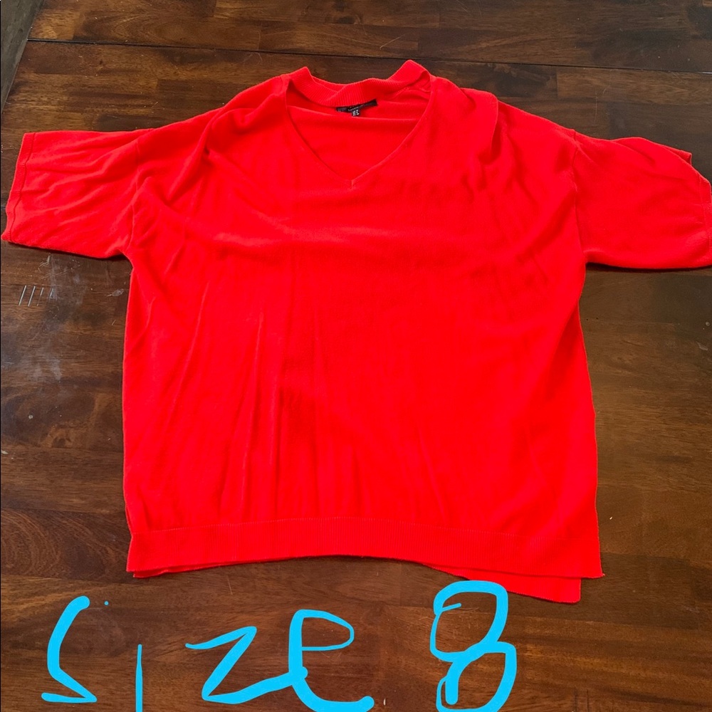 Red blouse with choker